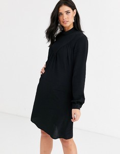 Платье мини с длинными рукавами Closet-Черный