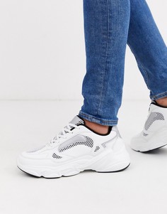 Сетчатые кроссовки на массивной подошве ASOS DESIGN-Белый