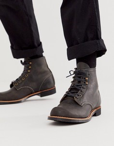 Темно-серые кожаные ботинки на шнуровке Red Wing-Черный