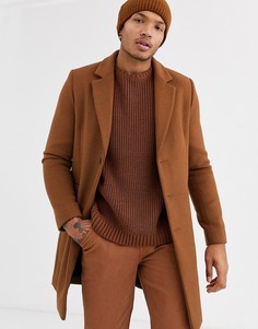 Светло-коричневое пальто с добавлением шерсти от комплекта ASOS DESIGN-Коричневый