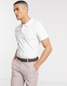 Белое поло из органического хлопка Selected Homme-Белый
