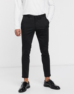 Строгие брюки скинни Selected Homme-Черный