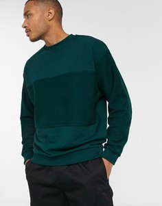 Oversize-свитшот со вставками ASOS DESIGN-Зеленый
