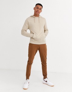 Худи бежевого цвета из органического хлопка ASOS DESIGN-Бежевый