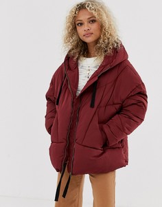 Дутая куртка с капюшоном Free People-Красный
