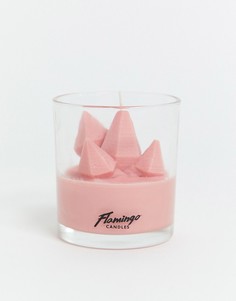 Свеча в виде хрустального осколка с ароматом лотоса и розы Flamingo Candles-Мульти