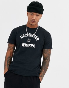Черная футболка с новогодним принтом Jack & Jones Originals-Черный