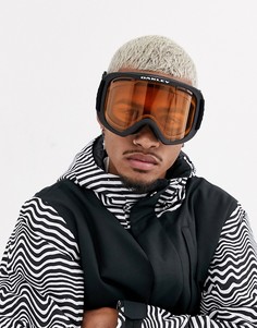 Защитные очки в черной матовой оправе с оранжевыми стеклами Oakley O Frame 2.0 Pro XL-Черный