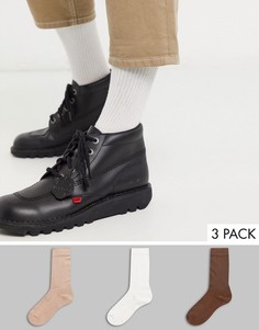 Набор из 3 пар спортивных носков пастельных оттенков ASOS DESIGN - Скидка-Мульти