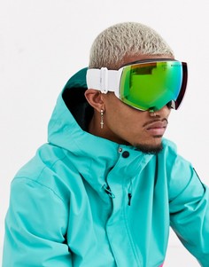 Очки с белой матовой оправой и зелеными стеклами Oakley Flight Deck XM-Белый