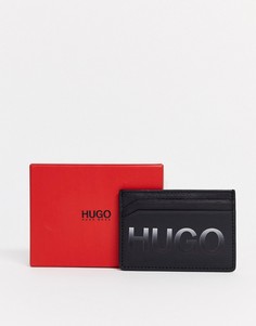 Черная кредитница с большим логотипом HUGO Gradiant-Черный
