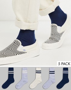 5 пар спортивных носков ASOS DESIGN-Мульти