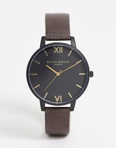 Часы с коричневым кожаным ремешком Olivia Burton Shoreditch-Коричневый