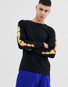 Черный лонгслив Obey New World 2