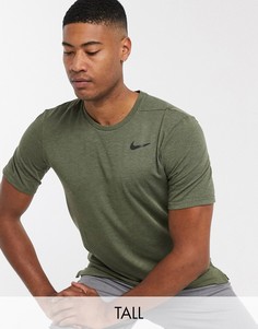Футболка цвета хаки Nike Training Tall-Зеленый