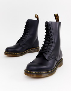 Черные ботинки с 10 парами люверсов Dr Martens 1490-Черный