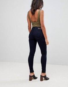 Джинсы скинни с завышенной талией и моделирующим эффектом Salsa Mystery-Синий