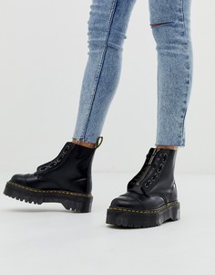 Черные кожаные ботинки на плоской платформе с молнией Dr Martens Sinclair-Черный