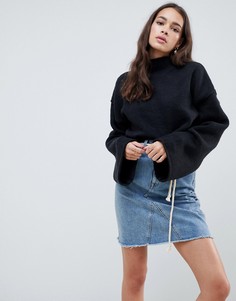 Джемпер с широкими рукавами Free People-Черный