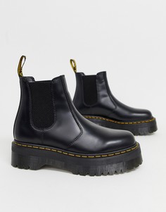 Черные ботинки челси на платформе Dr Martens 2976 Quad-Черный