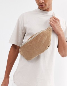 Коричневая сумка-кошелек на пояс ASOS DESIGN-Коричневый