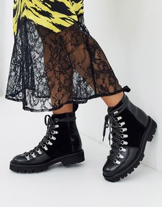 Кожаные походные ботинки Grenson Nanette-Черный