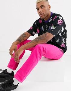 Oversize-футболка с принтом привидений ASOS DESIGN Halloween-Черный