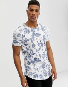 Белая футболка с тропическим принтом Jack & Jones Premium-Белый