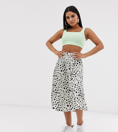Плиссированная юбка миди с принтом \далматинец\" Missguided Petite-Мульти