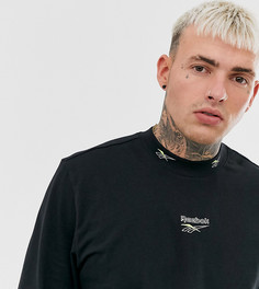 Черная футболка с длинным рукавом и логотипом Reebok эксклюзивно для ASOS-Черный