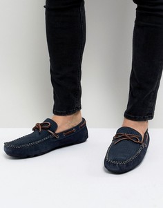Темно-синие замшевые мокасины Dune-Синий
