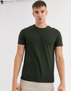 Футболка цвета хаки Burton Menswear-Зеленый