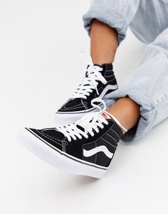 Черные высокие кеды Vans SK8-Hi-Черный