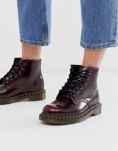 Ботинки из искусственной кожи вишневого цвета Dr Martens 101-Красный