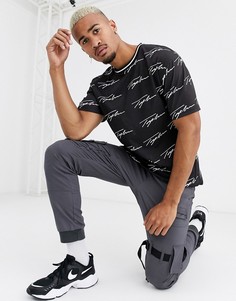 Черная футболка с принтом Topman-Черный
