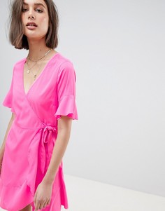 Платье с запахом Vero Moda-Розовый