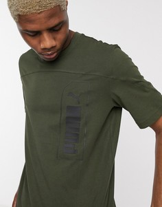 Футболка цвета хаки Puma Nu-Tility-Зеленый