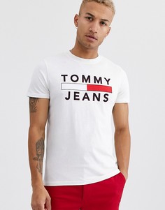 Белая футболка с логотипом Tommy Jeans-Белый