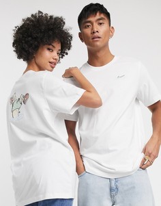 Белая футболка с принтом на груди и спине Nike SB Lincoln & 17th-Темно-синий