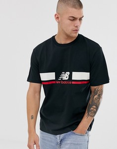 Черная футболка с логотипом на груди New Balance Athletics-Черный
