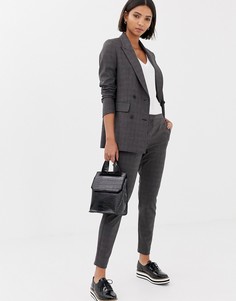 Укороченные брюки Selected Femme-Серый