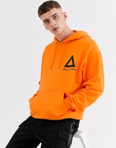 Oversize-худи ярко-оранжевого цвета с треугольником ASOS DESIGN-Оранжевый
