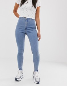 Голубые джеггинсы Bershka-Синий