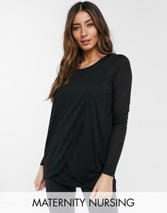 Черная футболка для кормления New Look Maternity-Черный