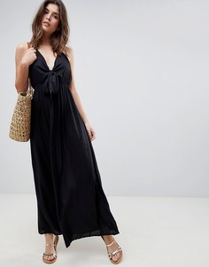 Пляжное платье макси с узлом ASOS DESIGN-Черный