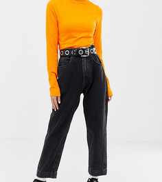 Черные выбеленные джинсы в винтажном стиле COLLUSION Petite x006-Черный