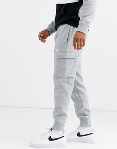 Серые джоггеры карго с манжетами Nike-Серый