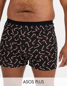 Боксеры с принтом ASOS DESIGN Plus-Черный