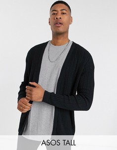 Легкий черный кардиган ASOS DESIGN Tall