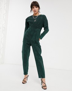 Зеленый джинсовый комбинезон с эффектом кислотной стирки ASOS DESIGN